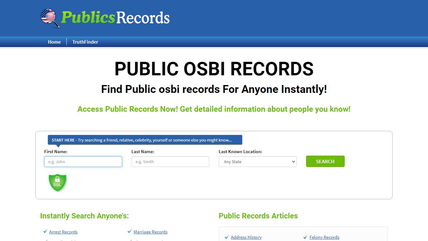 Find Public osbi records For Anyone Instantly!